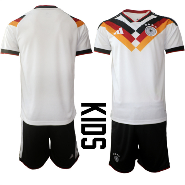Youth Germany Blank White 2025/26 Home Soccer Jersey Suit